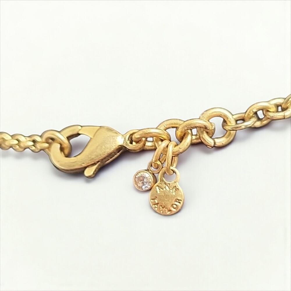 Vintage Ann Taylor Dragonfly Necklace Gold Tone Multi Facet Jewel Tone Statement - Picture 6 of 8